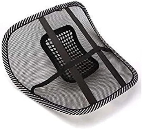 Generic Mesh Back Lumbar Support Cushion, Universal Fit for Office Chair, Home, Car