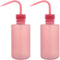 stonylab 2-Pack Chemical Wash Bottle, Pink LDPE Squeeze Bottle with Scale Labels, 250 ml (8 oz)