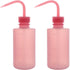 stonylab 2-Pack Chemical Wash Bottle, Pink LDPE Squeeze Bottle with Scale Labels, 250 ml (8 oz)