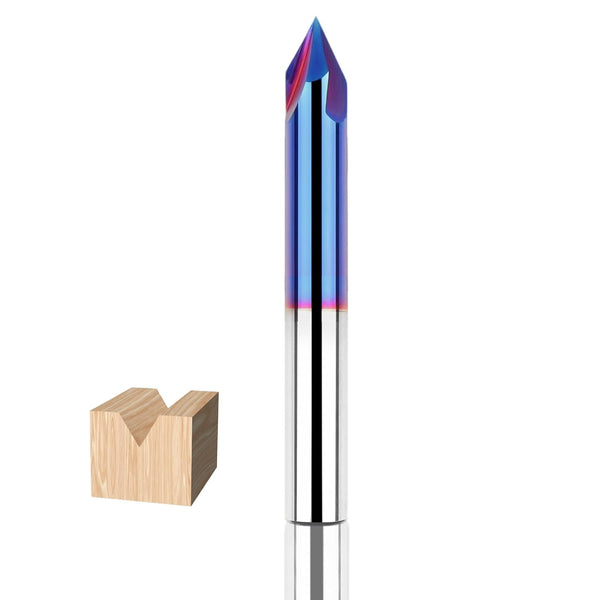 60 Degree V Groove Router Bit 1/4" Shank, Sturdy Durable Chamfer Solid