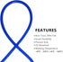 QuQuyi 5/32" ID x 1/4" OD Blue Silicone Vacuum Tubing Hose, High Temperature Food Grade, 9.84ft Length