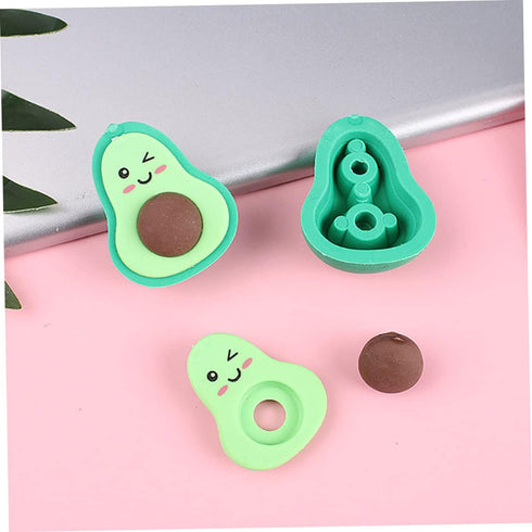 Ciieeo 108 Pcs Adorable Avocado Erasers - Cartoon Rubber Kids Erasers for Toddlers, Basket Stuffer