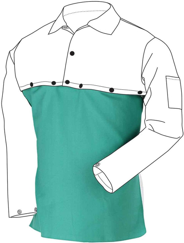 Black Stallion F9-24B 24" 9 oz. Green Flame Resistance Cotton Bib