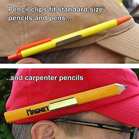 Magnetic Hat Clip Pencil Holder with Strong Magnetic Clip for Standard Pencils and Carpenter Pencils (1)