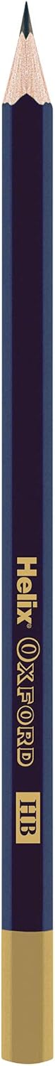 Helix Oxford Hb Grade Graphite Pencils (Pack of 12) with Plastic Free Packaging by Helix