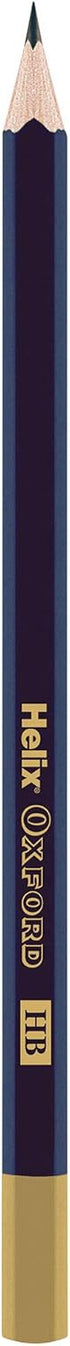 Helix Oxford Hb Grade Graphite Pencils (Pack of 12) with Plastic Free Packaging by Helix
