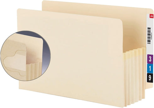 Smead End Tab TUFF File Pocket, Extra Wide Letter Size, Manila, 10 per Box