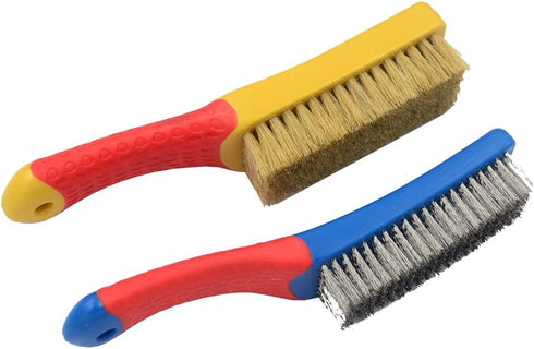 10.6 oz 300g Spring Handle Welding Chipping Hammer with Nylon and Steel Wire Brush Kit