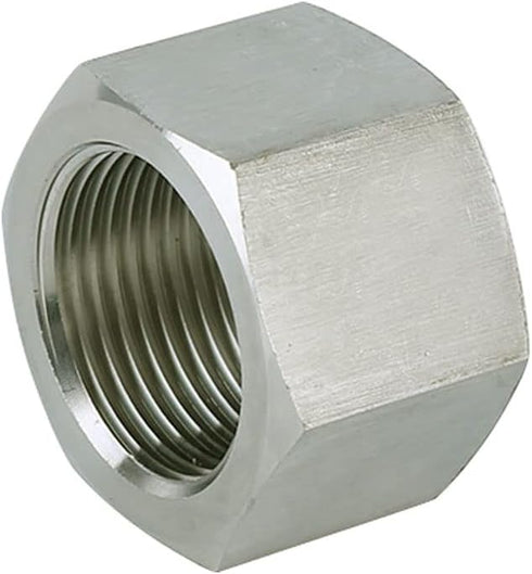 304 Stainless Steel Pipe Fitting Hex Cap, Heavy Duty 3/8" NPT Female, Pack of 2