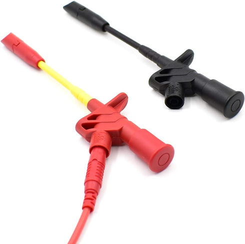 2Pcs Insulation Wire Piercing Probe Clip Test Lead Kit, Multimeter Test Probes with 4mm Banana Socket