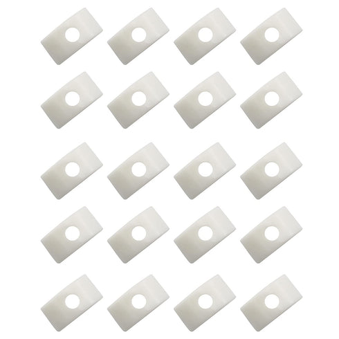 JCBIZ 20pcs Half Moon Nuts, 1.18" White Nylon M6 Washer Spacer Furniture Hardware Accessories