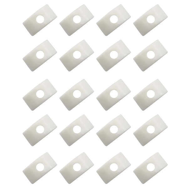 JCBIZ 20pcs Half Moon Nuts, 1.18" White Nylon M6 Washer Spacer Furniture Hardware Accessories