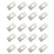 JCBIZ 20pcs Half Moon Nuts, 1.18" White Nylon M6 Washer Spacer Furniture Hardware Accessories
