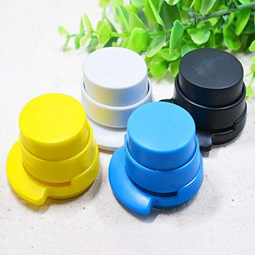 Free Stapler Paper, 2pcs Mini Stapleless Stapler for Binding Bills, Tickets, or Documents (Random Colors)