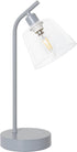Simple Designs LD1080-GRY 16" Sleek Essentials Modern Industrial Metal Desk Lamp with