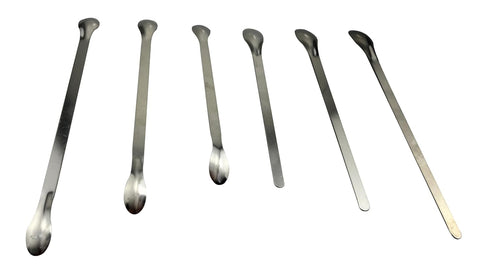 ZHUUO 1 Set Stainless Steel Miniature Laboratory Sampling Spoon, Spatula Combination Reagent Spoon, Lab Utensils (Pack