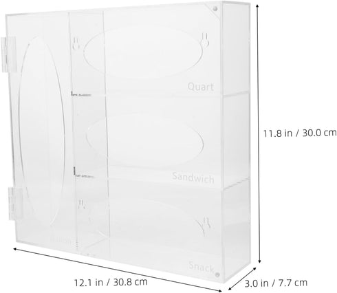 1Set Holibanna Wall Mount Mask Holder Glove Organizer Portable Compartment Dispenser for Lab Use Durable Storage