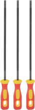 3pcs Chainsaw File - 7/32" High Carbon Hardened Steel Round Rasp with Plastic Handle for Chain Saw Polishing