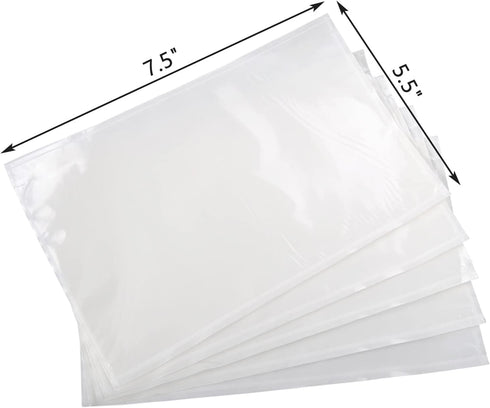 Packing List Envelopes, Clear 7.5" x 5.5" Self Adhesive Shipping Labels Envelope Pouches (100 PCS)