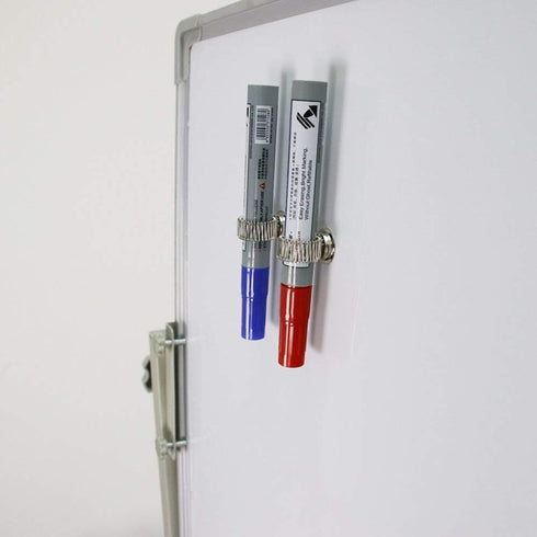 Tvoip 6Pcs Stainless Steel Pen Magnet Holder for Fridge, Whiteboard Accessory