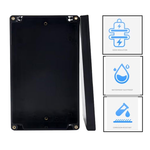 Project Box for Electronics, Electrical Enclosure Junction Box, ABS Plastic Dustproof Waterproof IP65 with 4 PCS M16