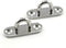 2-Pack M5 Strip Type Eye Plate with Enclosed Hook, 304 Stainless Steel Heavy Duty Ceiling & Wall Mount Hardware