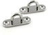 2-Pack M5 Strip Type Eye Plate with Enclosed Hook, 304 Stainless Steel Heavy Duty Ceiling & Wall Mount Hardware