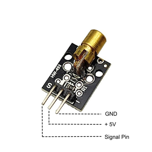 5V 3 Pins KY-008 650nm Dot Diode Copper Head Laser Sensor Transmitter Module for Arduino AVR (9 Pack)
