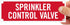 SmartSign SE-5032-ERE-REF-2x6 "Sprinkler Control Valve" Tag, 2" x 6" Engineer Grade Reflective White on Red