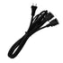 Nema 1-15P to Dual 1-15R Splitter Cable, US AC 2-Prong Male and Female Power Cable, 2Ft