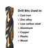 10PCS 1/4" Impact Drill Bit Set, Hex Drill Bits, Black Gold HSS Quick Change Impact Driver Set for Wood, Plastic