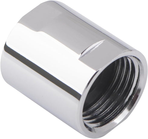 Brass Pipe Fitting 1/2" G Female Threaded Converter Adapter, Chrome Shower Coupling for Home Plumbing (1 PACK)