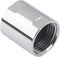 Brass Pipe Fitting 1/2" G Female Threaded Converter Adapter, Chrome Shower Coupling for Home Plumbing (1 PACK)