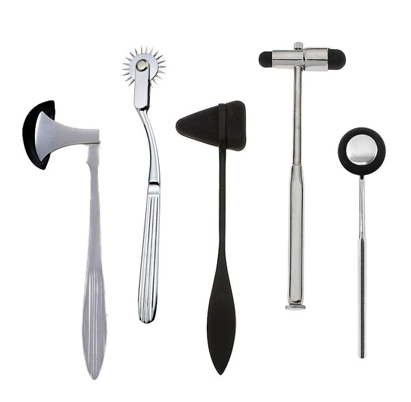 SURGICAL ONLINE 5 pcs Diagnostic Kit, Neuro Percussion Berliner Reflex Taylor Buck Hammer