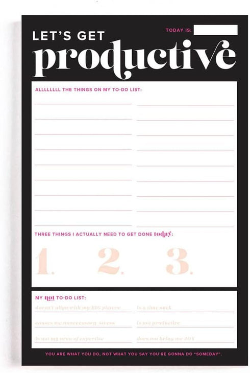 Kitty Meow Witty Inspirational Notepads Boutique, Cute Office Supplies for Women, Daily To Do List Memo Pad