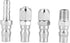 8Pcs C Type Quick Fitting 1/4 Inch Zinc Alloy Pneumatic Connector Socket and Plug Kit Parts for Air Hose