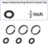 12+12 Sets 1/2 & 3/8" Impact Retaining Ring Clip, Friction Ring Hog Ring with O-Ring for Milwaukee Electric Pneumatic