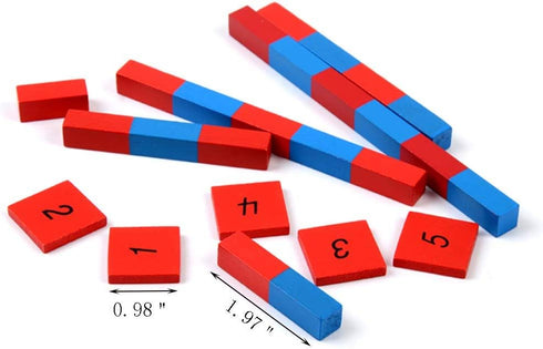 Kghios Montessori Numerical Rods & Number Tiles - Math Toys for Kids