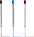 HeTaoCat Red Ink Refill Pack of 5, Replaceable Medium Point Ballpoint Pen Refills (Red)