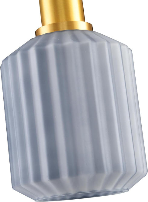 AOJUNSANSAN 2 Pack Mid Century Smoke Gray Glass Pendant Light Fixture Brushed Gold Pendant Lights Kitchen Island Modern