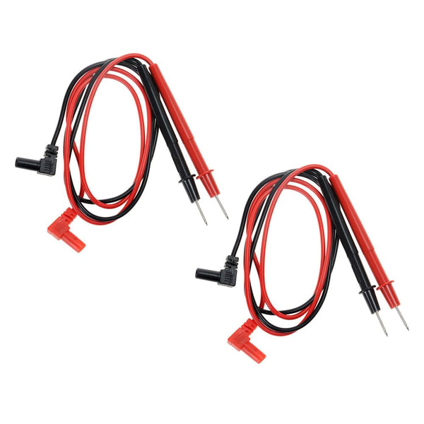 2Pair Banana Plug Multimeter Probe Pen Testing Connecting Cable Stick 2.6Ft 1000V Black Red