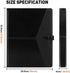 Toplive A4/Letter Size Padfolio, 3 Ring Binder Organizer Business Portfolio Folder for Women, Black
