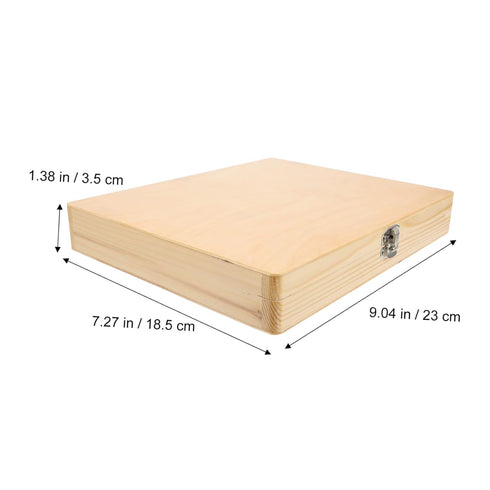 Wooden Microscope Slide Storage Box, Specimen Organizer with Lid for Laboratory, Classroom, Home Use