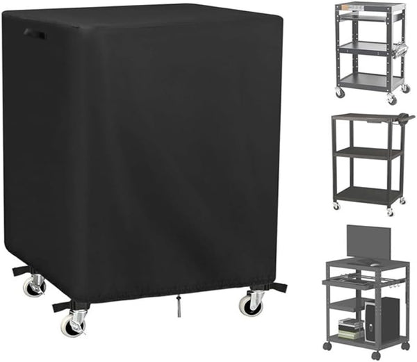 CNANRNANC Waterproof 210D Oxford AV Cart Cover Fits Multi-Functional for MEDIA Carts And