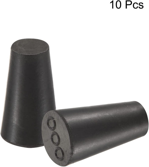 MECCANIXITY 10 Pieces Rubber Tapered Plug, 8.2mm to 12.7mm Solid Test Tubes Bungs Stopper