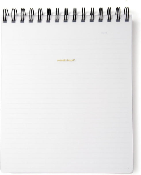 RUSSELL+HAZEL Spiral Memo Notebook, Office Supplies, 7.5” x 9”, 196 Lined Pages, White