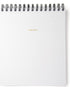 RUSSELL+HAZEL Spiral Memo Notebook, Office Supplies, 7.5” x 9”, 196 Lined Pages, White