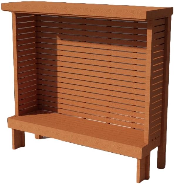 Generic DIY Outdoor Wooden Bench with Privacy Walls Building Plans
