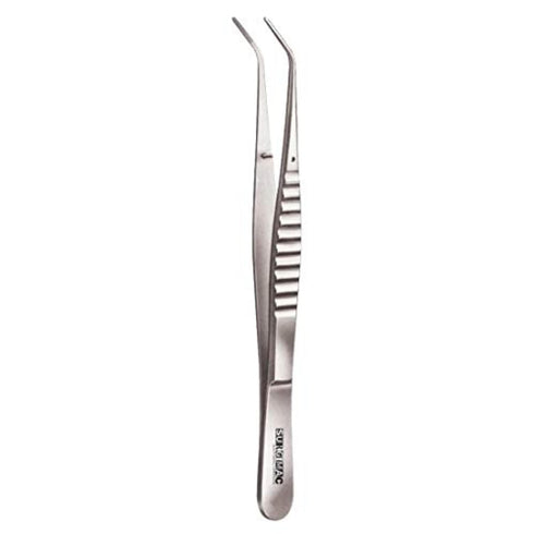 SURGIMAC Dental Cotton Tweezers Serrated Angled Tips Medical Tweezers Stainless Steel Tweezers