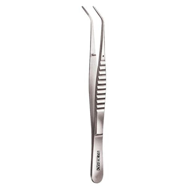 SURGIMAC Dental Cotton Tweezers Serrated Angled Tips Medical Tweezers Stainless Steel Tweezers